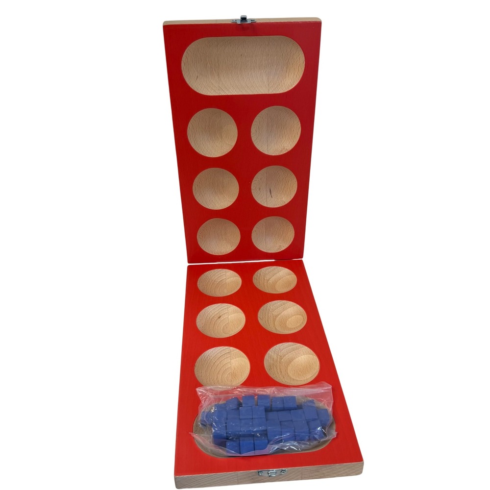 IKEA LATTJO Kalaha Mancala Board Game Kids Unisex OS Wood Red Blue 703.022.40